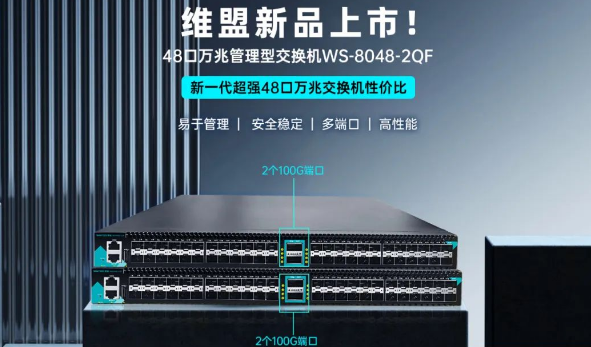 新品来袭！维盟WS-8048-2QF万兆交换机，解锁智能网络新体验